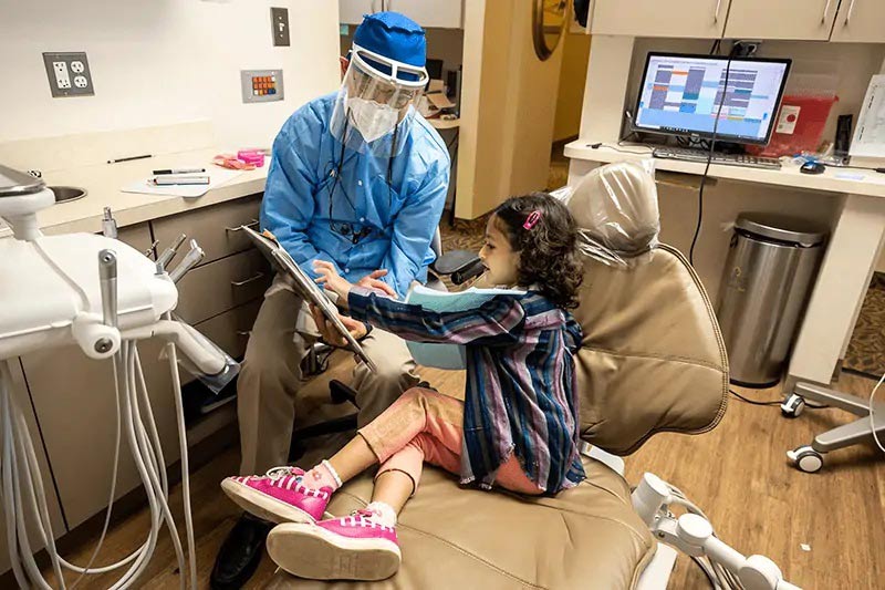 Child and dentist